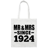 100th Anniversary Mr & Mrs Since 1924 - Tote Bag White