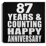 Happy 87th Anniversary 87 Years & Counting - Canvas Square