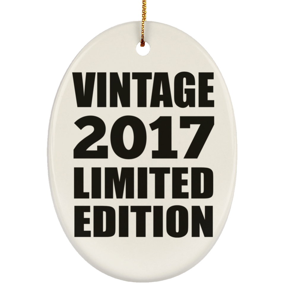 7th Birthday Vintage 2017 Limited Edition - Oval Ornament