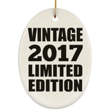 7th Birthday Vintage 2017 Limited Edition - Oval Ornament