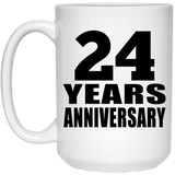 24th Anniversary 24 Years - 15 Oz Coffee Mug