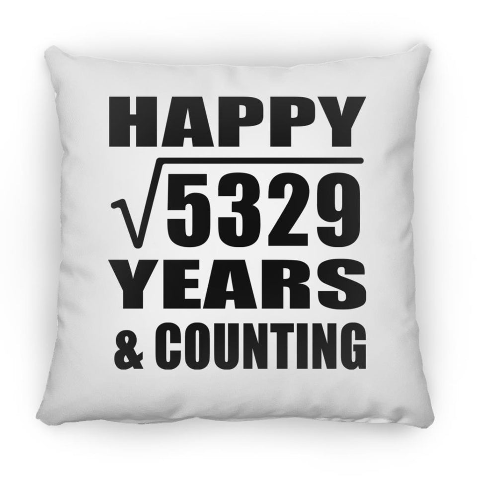 Happy 73rd Anniversary Square Root of 5329 Years & Counting - Throw Pillow