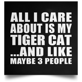 All I Care About Is My Tiger Cat - Poster Square