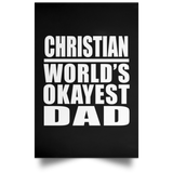 Christian World's Okayest Dad - Poster Portrait