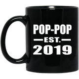 Pop-Pop Established EST. 2019 - 11oz Coffee Mug Black