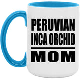 Peruvian Inca Orchid Mom - 15oz Accent Mug Blue