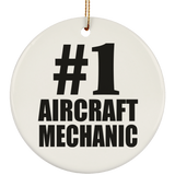 Number One #1 Aircraft Mechanic - Circle Ornament