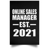 Online Sales Manager Established EST. 2021 - Poster Portrait