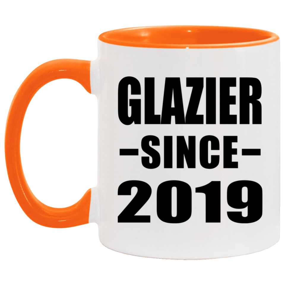 Glazier Since 2019 - 11oz Accent Mug Orange