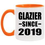 Glazier Since 2019 - 11oz Accent Mug Orange