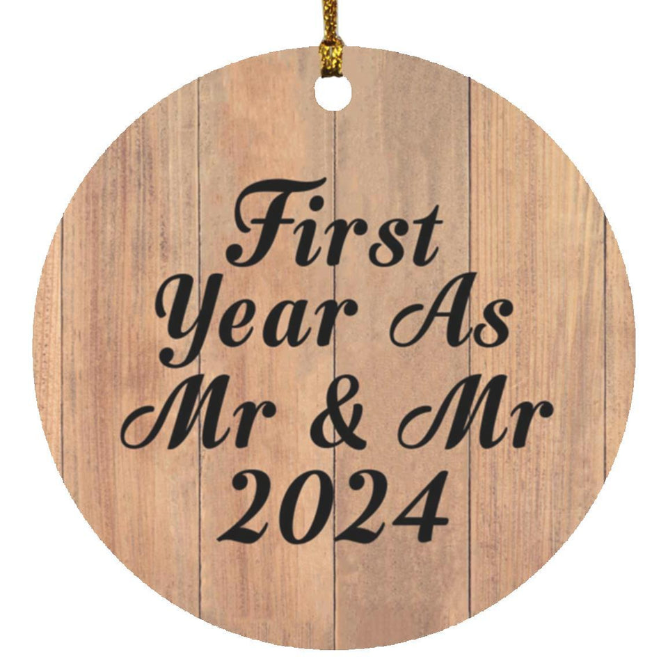 First Year As Mr & Mr 2024 - Circle Ornament C