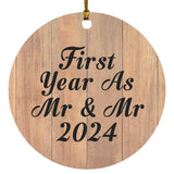 First Year As Mr & Mr 2024 - Circle Ornament C