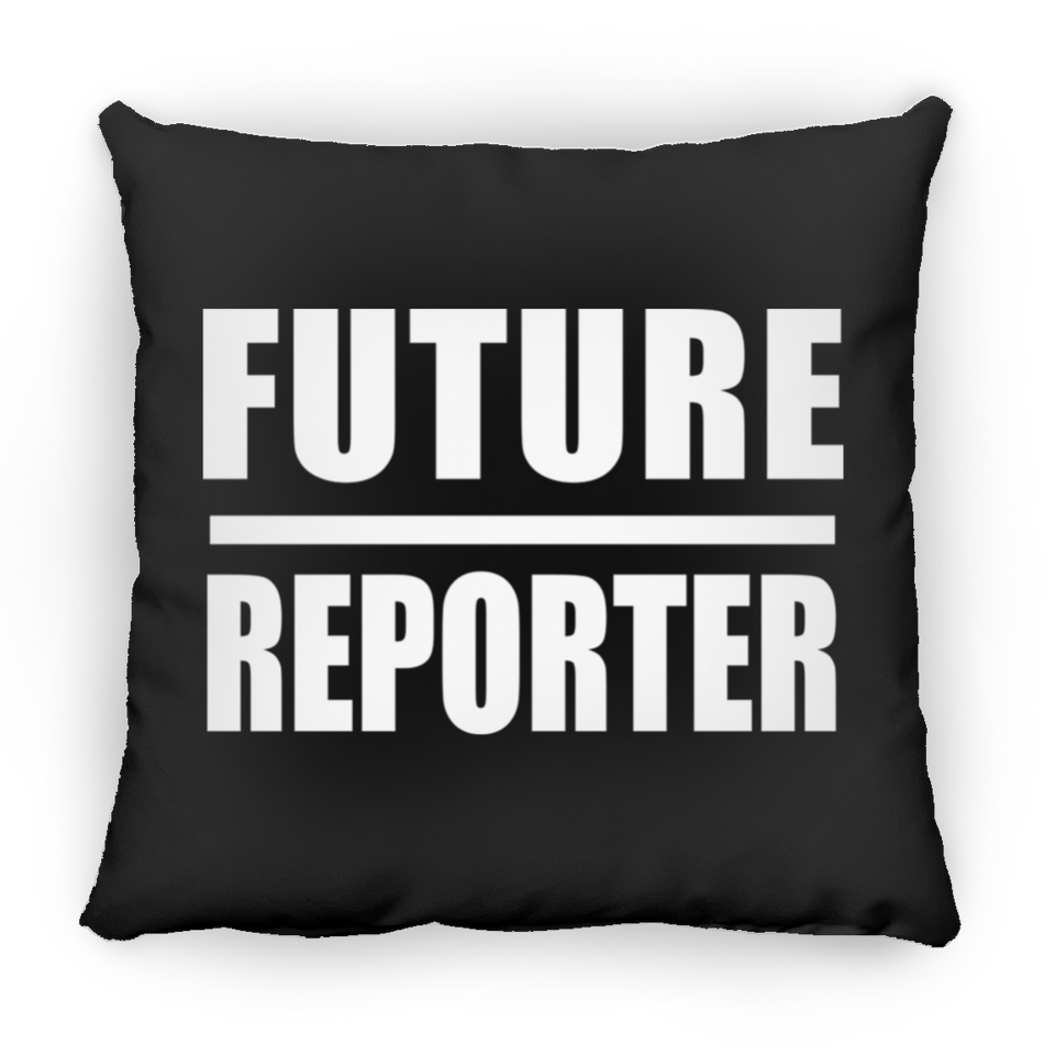 Future Reporter - Throw Pillow Black