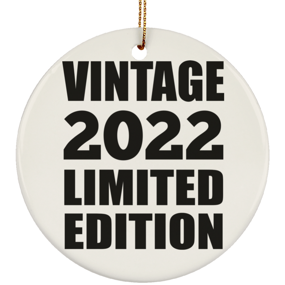 2nd Birthday Vintage 2022 Limited Edition - Circle Ornament