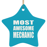 Most Awesome Mechanic - Star Ornament