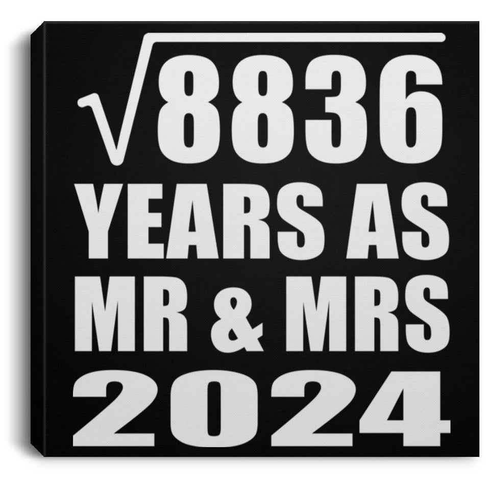 94th Anniversary Square Root of 8836 Years As Mr & Mrs 2024 - Canvas Square