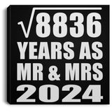 94th Anniversary Square Root of 8836 Years As Mr & Mrs 2024 - Canvas Square