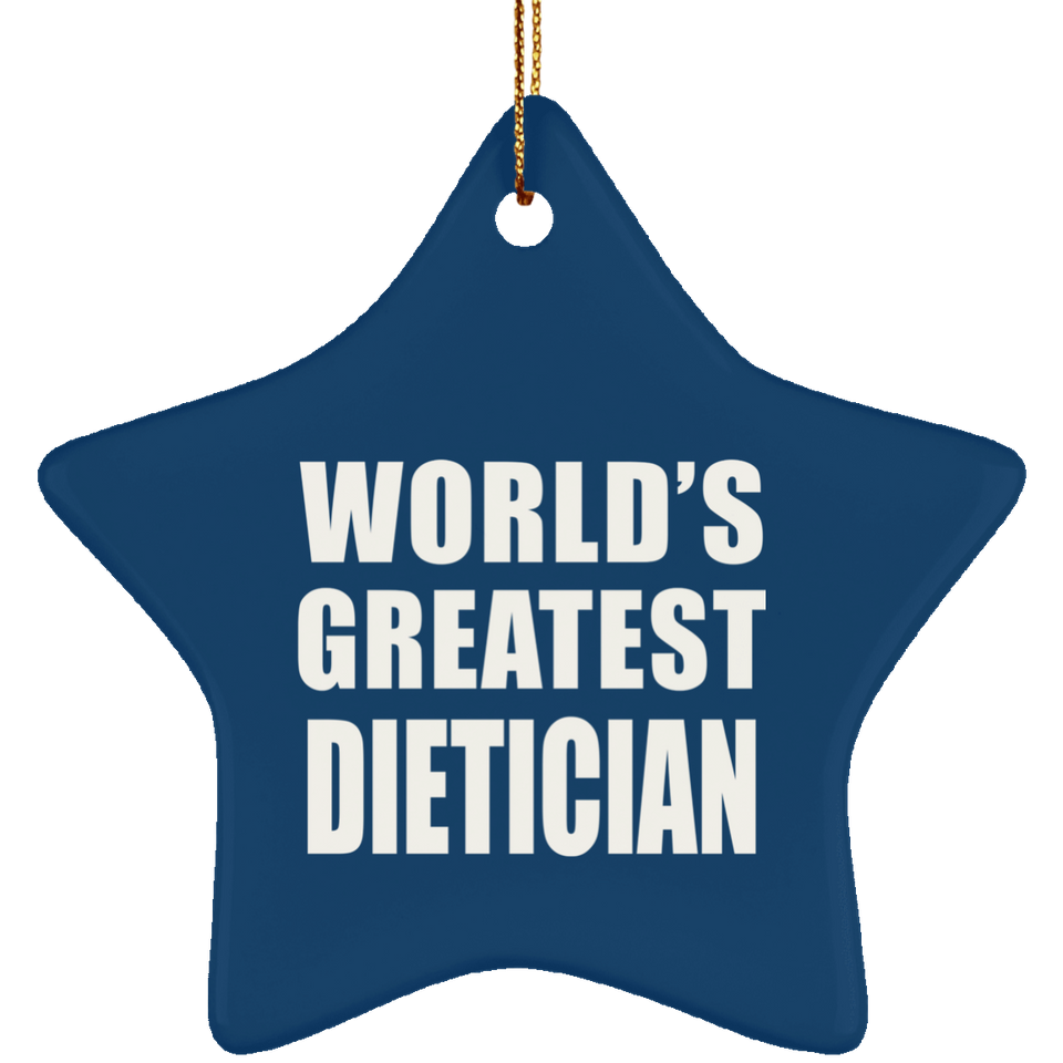 World's Greatest Dietician - Star Ornament