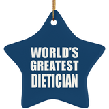 World's Greatest Dietician - Star Ornament