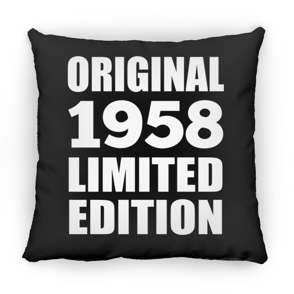 66th Birthday Original 1958 Limited Edition - Throw Pillow Black
