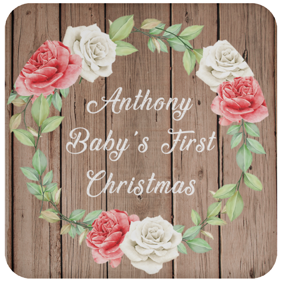 Anthony Baby's First Christmas - Drink Coaster B