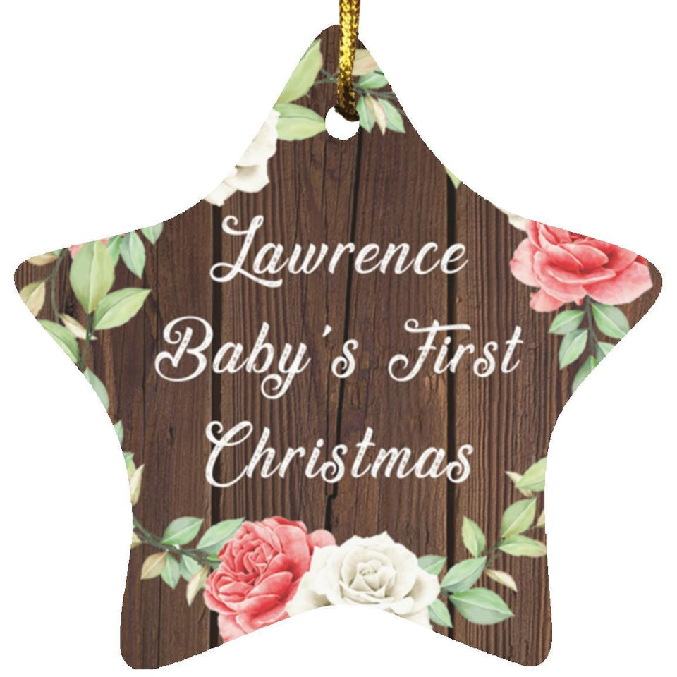 Lawrence Baby's First Christmas - Star Ornament A