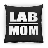 Lab Mom - Throw Pillow Black