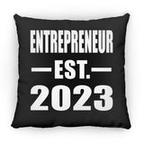Entrepreneur Established EST. 2023 - Throw Pillow Black