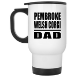 Pembroke Welsh Corgi Dad - White Travel Mug