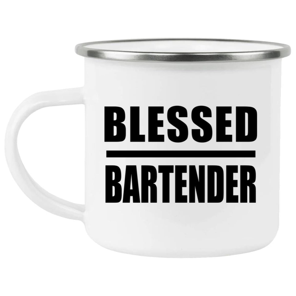 Blessed Bartender - 12oz Camping Mug
