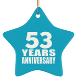 53rd Anniversary 53 Years - Star Ornament