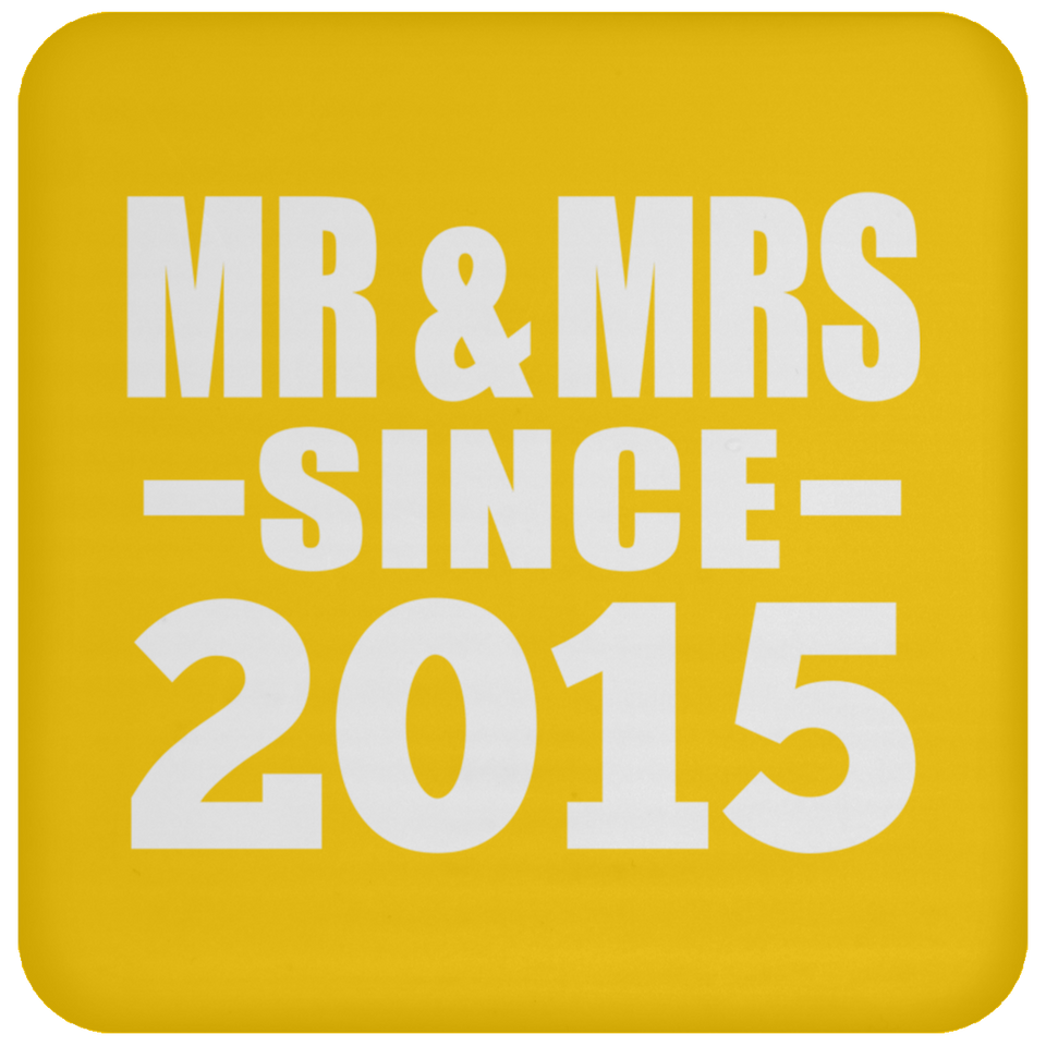 9th Anniversary Mr & Mrs Since 2015 - Drink Coaster