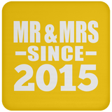 9th Anniversary Mr & Mrs Since 2015 - Drink Coaster
