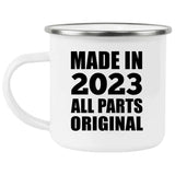 1st Birthday Made in 2023 All Parts Original - 12oz Camping Mug