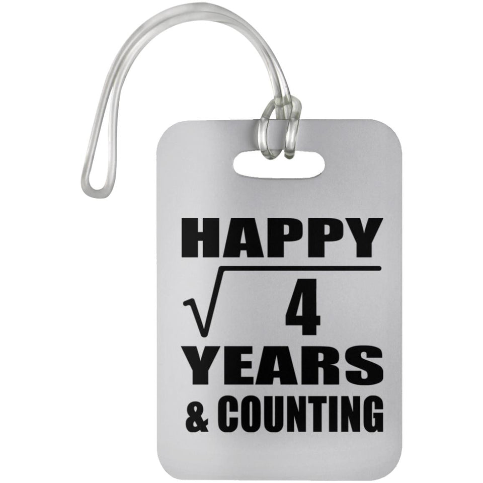 Happy 2nd Anniversary Square Root of 4 Years & Counting - Luggage Bag Tag