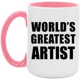 World's Greatest Artist - 15oz Accent Mug Pink