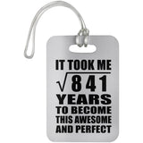 29th Birthday Took Square Root of 841 Years To Awesome - Luggage Bag Tag