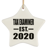 Tax Examiner Established EST. 2020 - Star Ornament