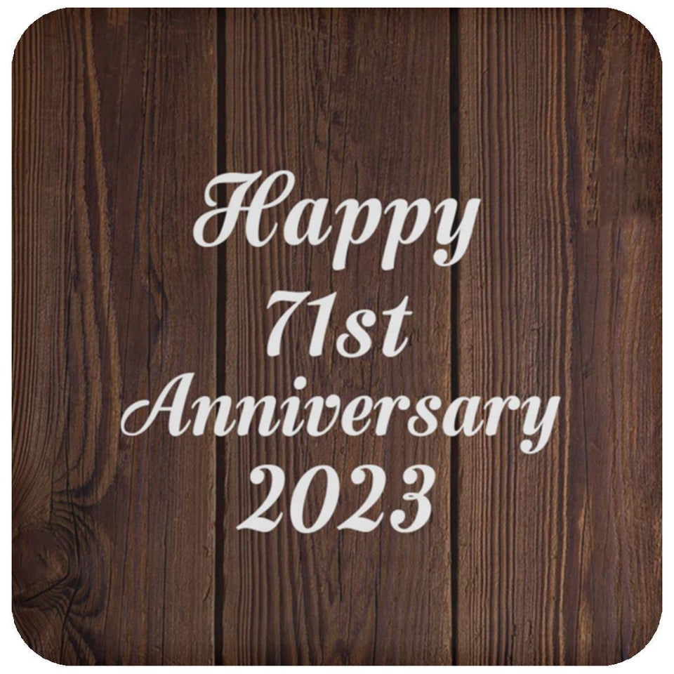 Happy 71st Anniversary 2023 - Drink Coaster D