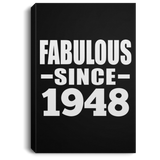 76th Birthday Fabulous Since 1948 - Canvas Portrait