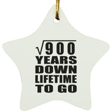 30th Anniversary Square Root of 900 Years Lifetime To Go - Star Ornament