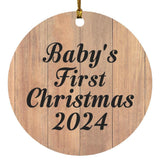 Baby's First Christmas 2024 - Circle Ornament C