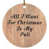All I Want For Christmas Is My Puli - Circle Ornament C