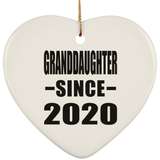 Granddaughter Since 2020 - Heart Ornament