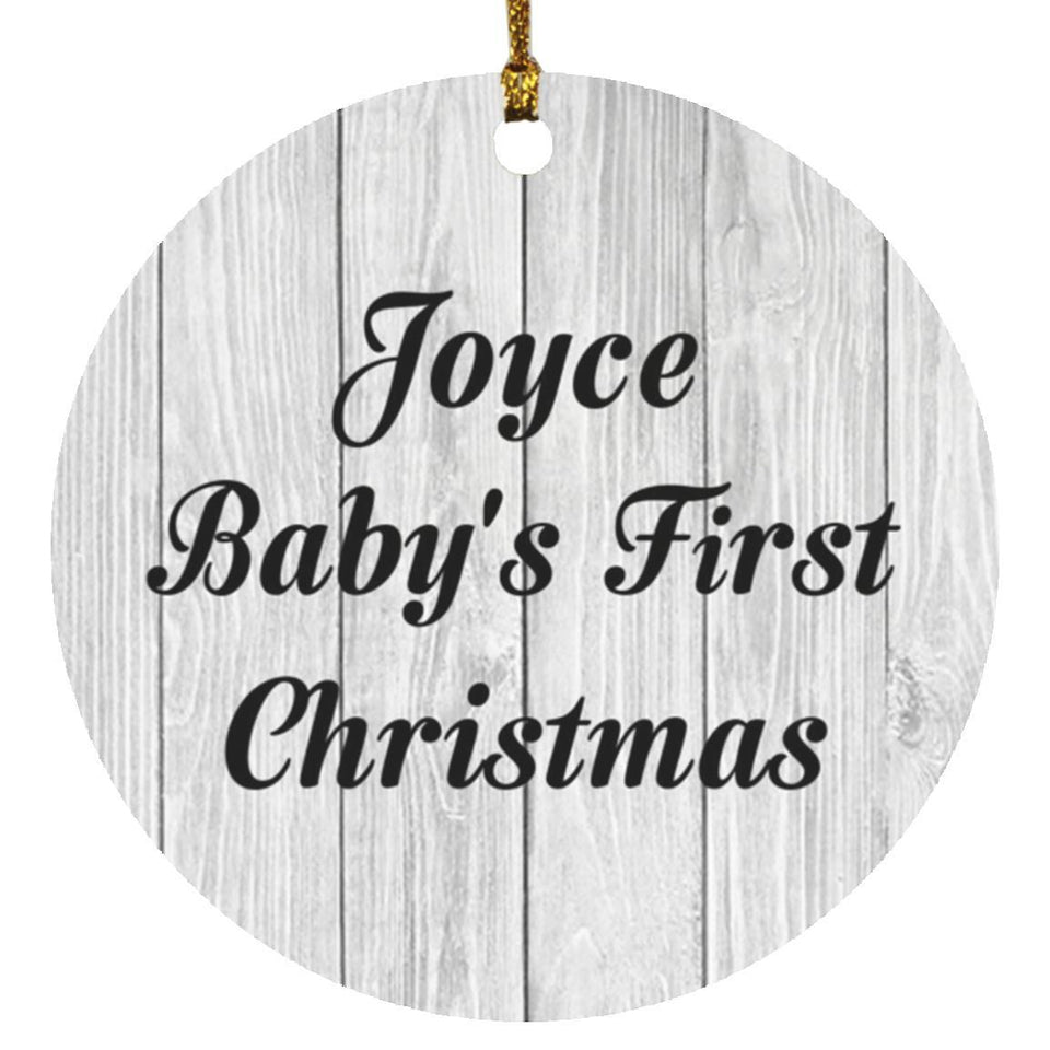 Joyce Baby's First Christmas - Circle Ornament F