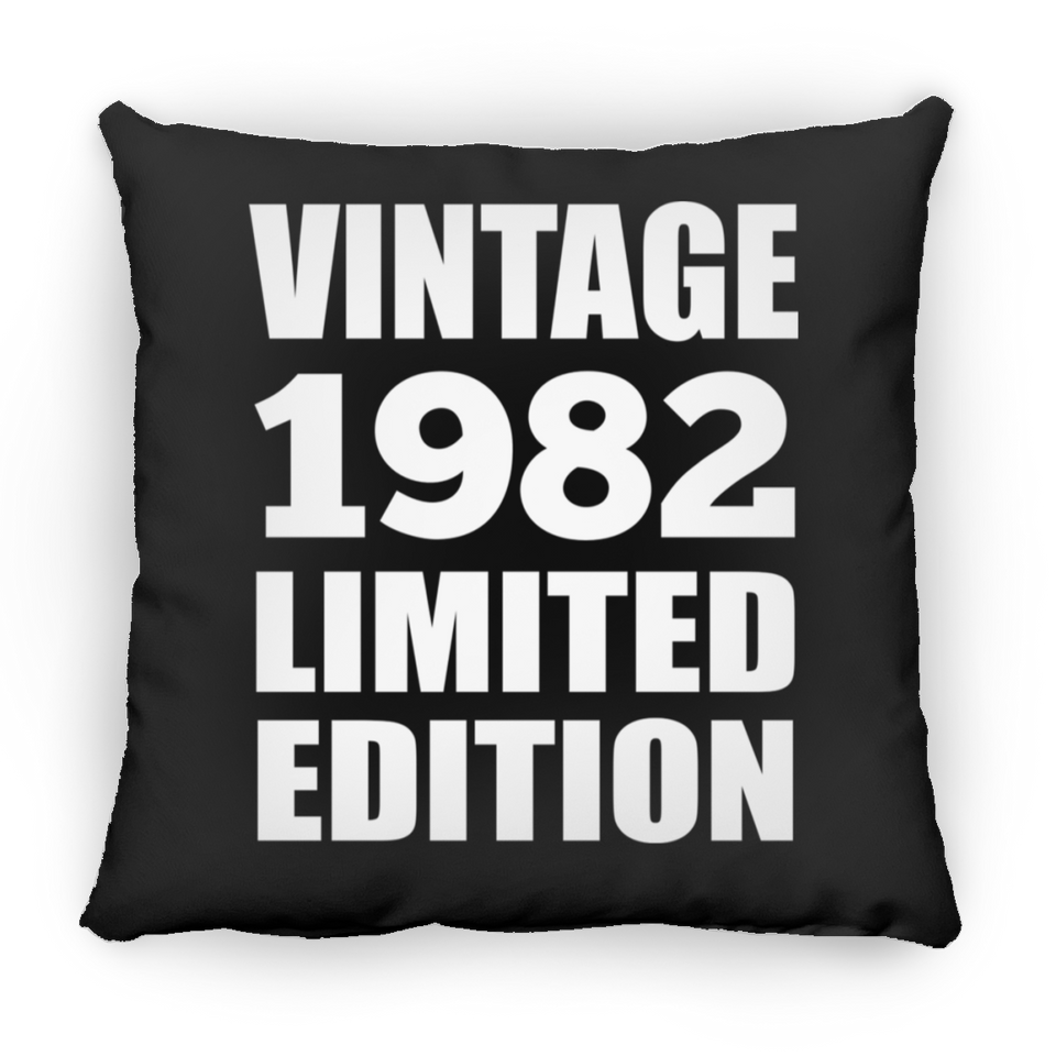 42nd Birthday Vintage 1982 Limited Edition - Throw Pillow Black