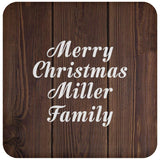 Merry Christmas Miller Family - Drink Coaster D