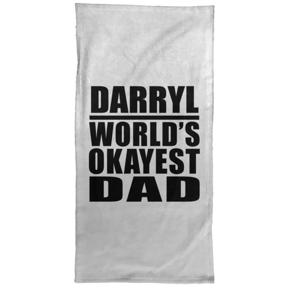 Darryl World's Okayest Dad - Hand Towel