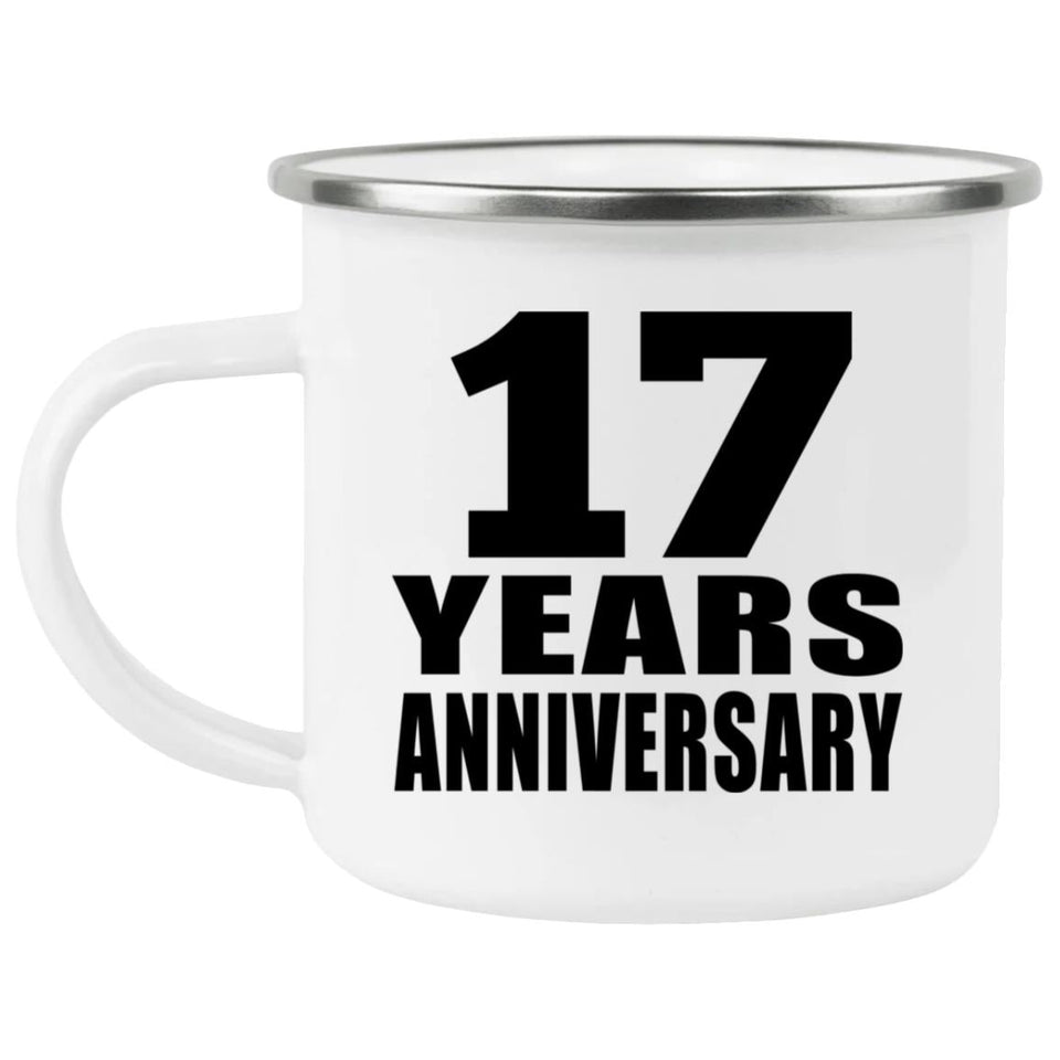 17th Anniversary 17 Years - 12oz Camping Mug