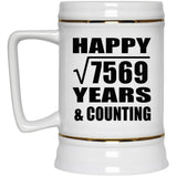 Happy 87th Anniversary Square Root of 7569 Years & Counting - Beer Stein
